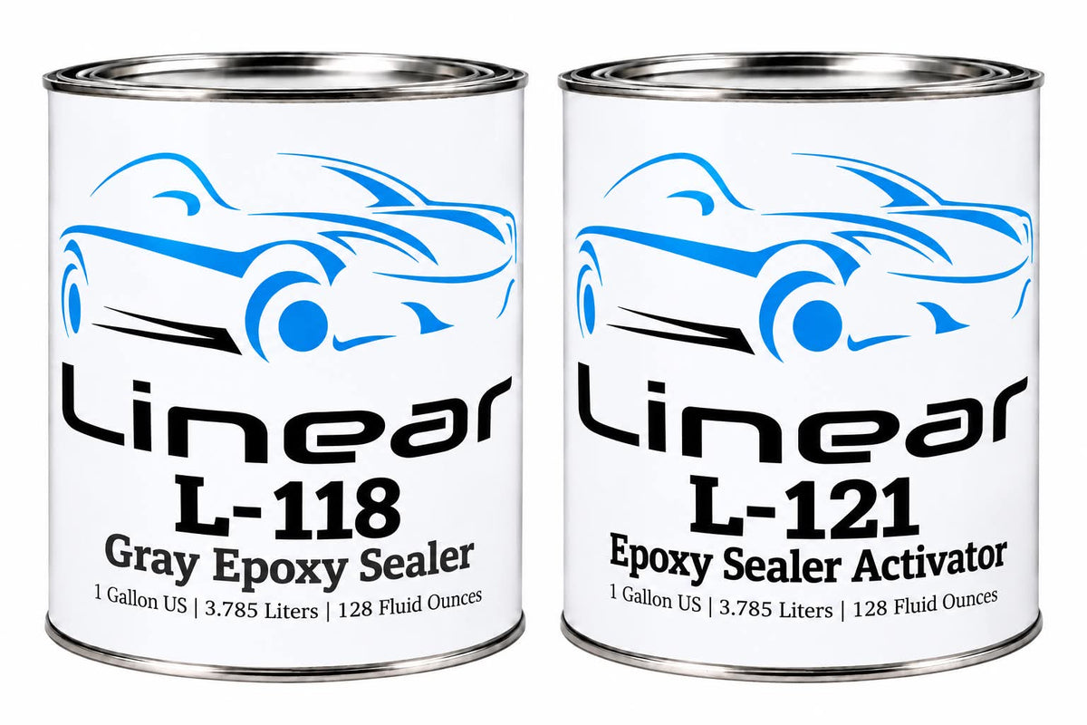 Linear L-118 Gray Epoxy Sealer and L-121 Epoxy Sealer Activator, one gallon each
