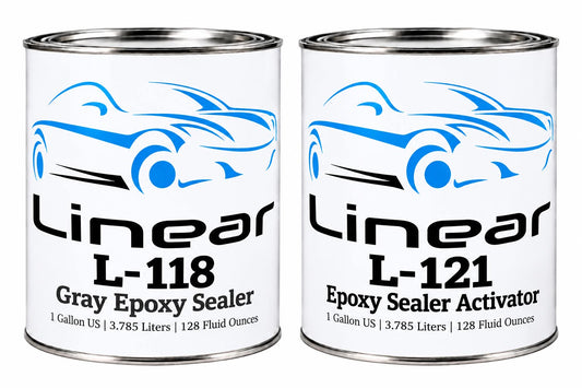 Linear L-118 Gray Epoxy Sealer and L-121 Epoxy Sealer Activator, one gallon each