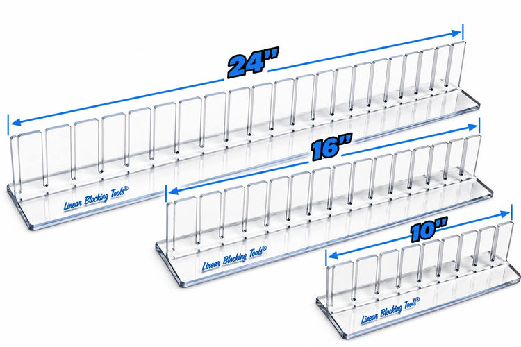 Linear T-Handle Flex Set showing 24-inch, 16-inch, and 10-inch sanding blocks